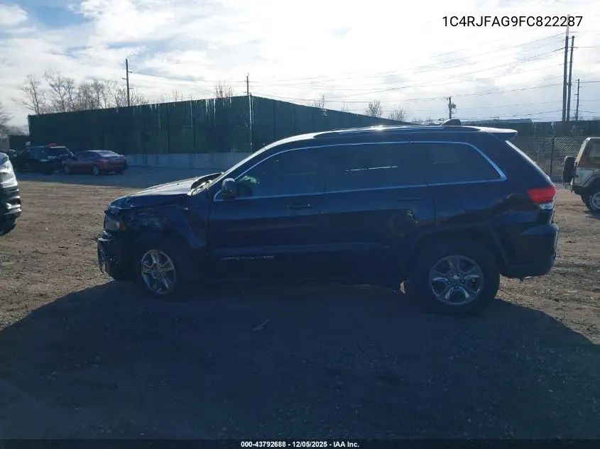1C4RJFAG9FC822287 2015 Jeep Grand Cherokee Laredo