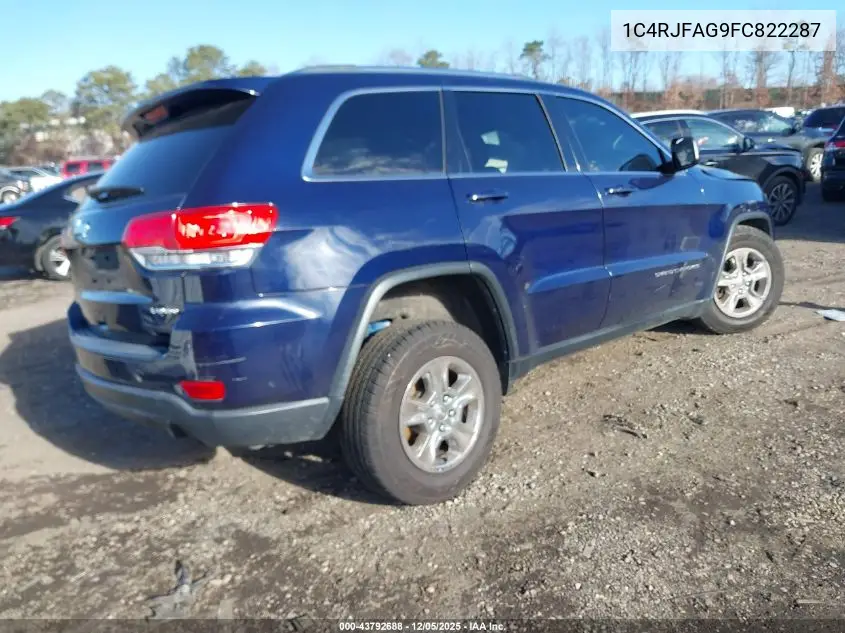 1C4RJFAG9FC822287 2015 Jeep Grand Cherokee Laredo