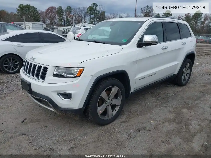 1C4RJFBG1FC179318 2015 Jeep Grand Cherokee Limited