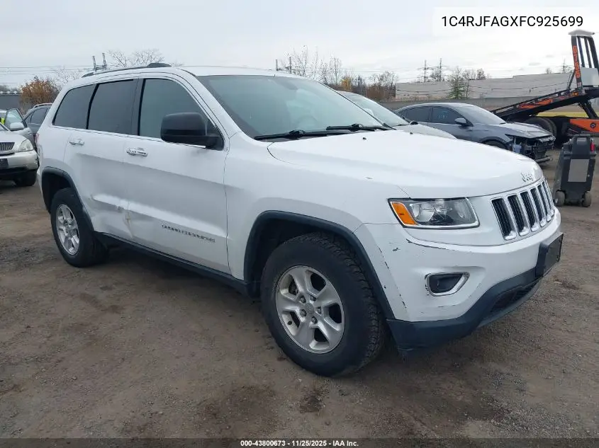 1C4RJFAGXFC925699 2015 Jeep Grand Cherokee Laredo
