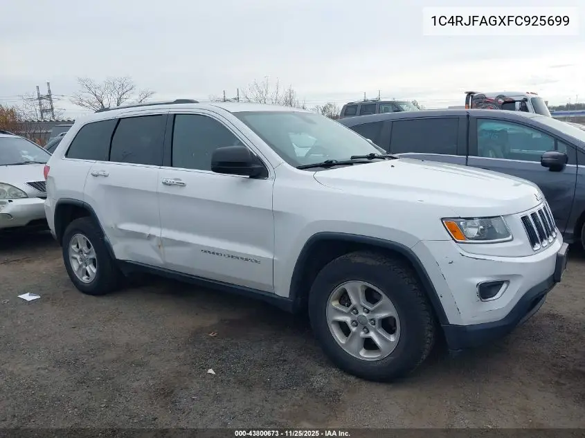 1C4RJFAGXFC925699 2015 Jeep Grand Cherokee Laredo
