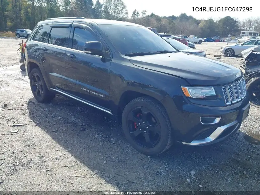 1C4RJEJG1FC647298 2015 Jeep Grand Cherokee Summit