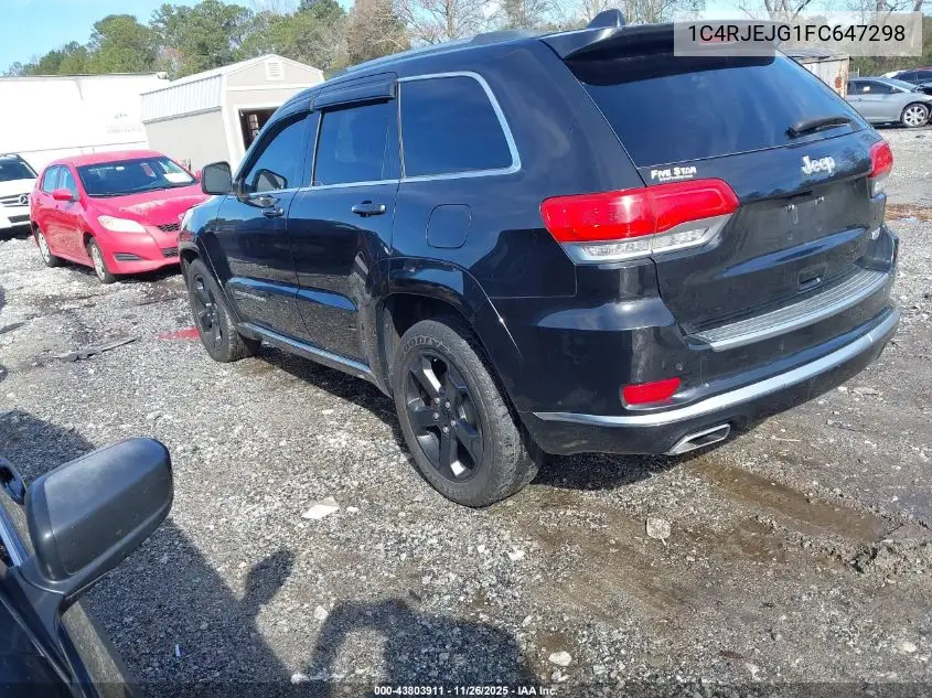 1C4RJEJG1FC647298 2015 Jeep Grand Cherokee Summit