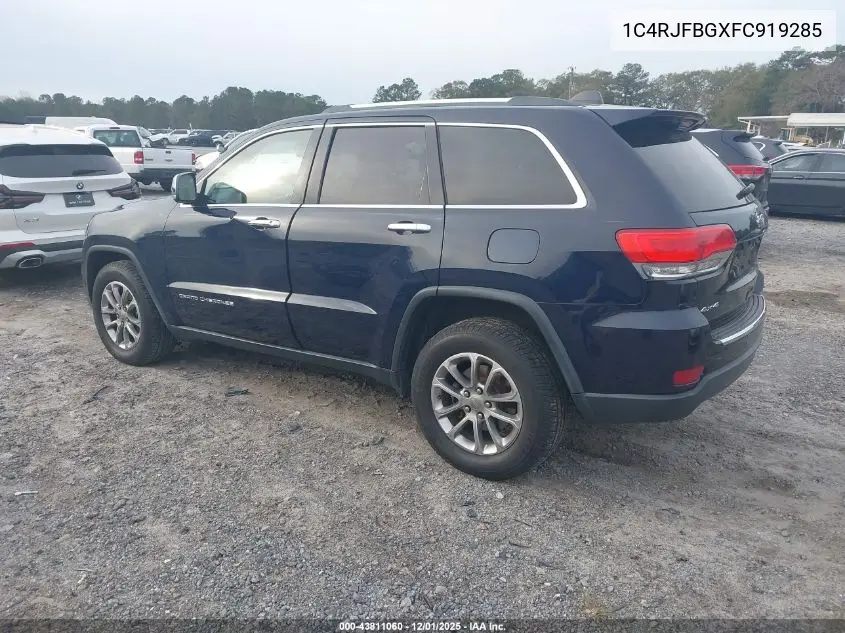 1C4RJFBGXFC919285 2015 Jeep Grand Cherokee Limited