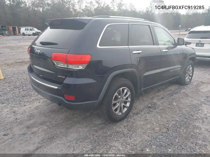 1C4RJFBGXFC919285 2015 Jeep Grand Cherokee Limited