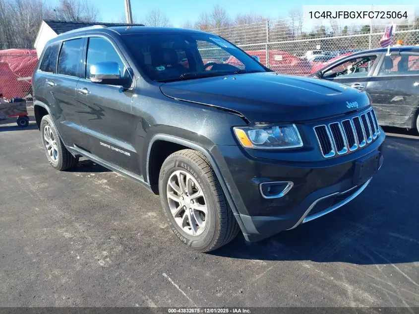 1C4RJFBGXFC725064 2015 Jeep Grand Cherokee Limited