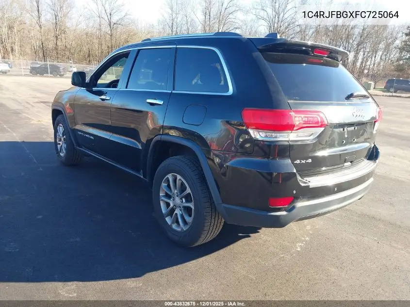 1C4RJFBGXFC725064 2015 Jeep Grand Cherokee Limited
