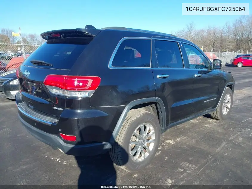 1C4RJFBGXFC725064 2015 Jeep Grand Cherokee Limited