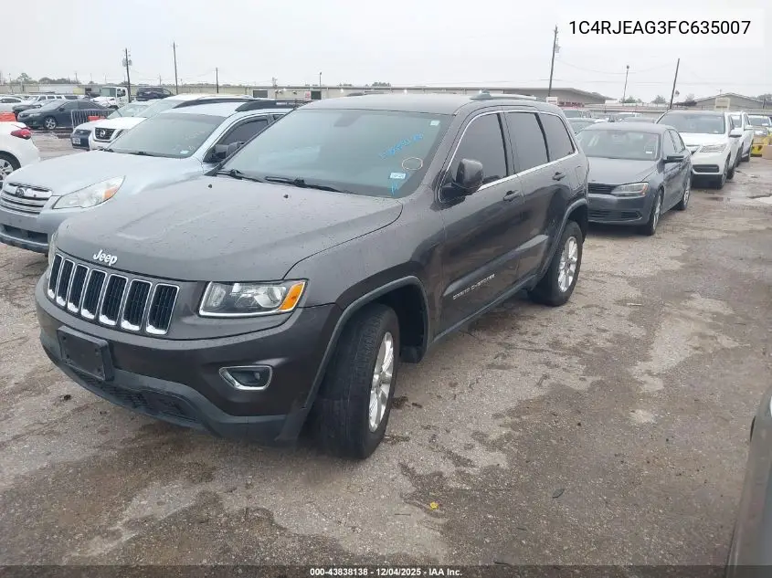 1C4RJEAG3FC635007 2015 Jeep Grand Cherokee Laredo