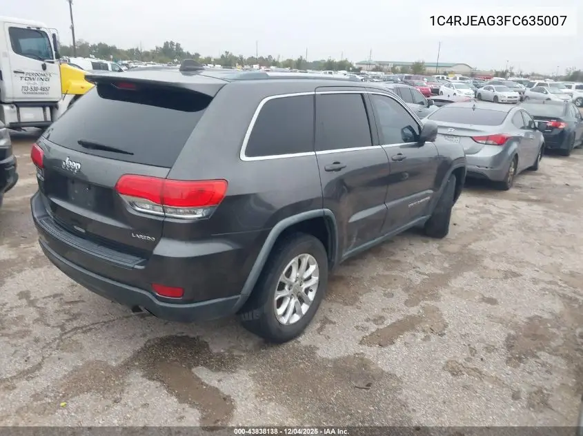 1C4RJEAG3FC635007 2015 Jeep Grand Cherokee Laredo