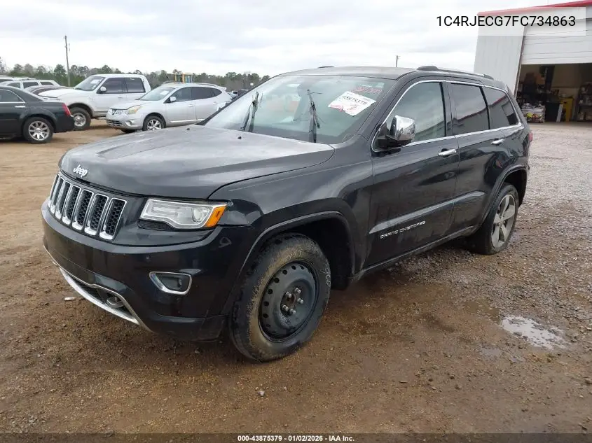 1C4RJECG7FC734863 2015 Jeep Grand Cherokee Overland