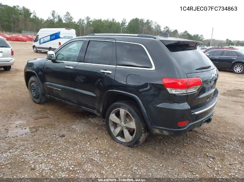 1C4RJECG7FC734863 2015 Jeep Grand Cherokee Overland