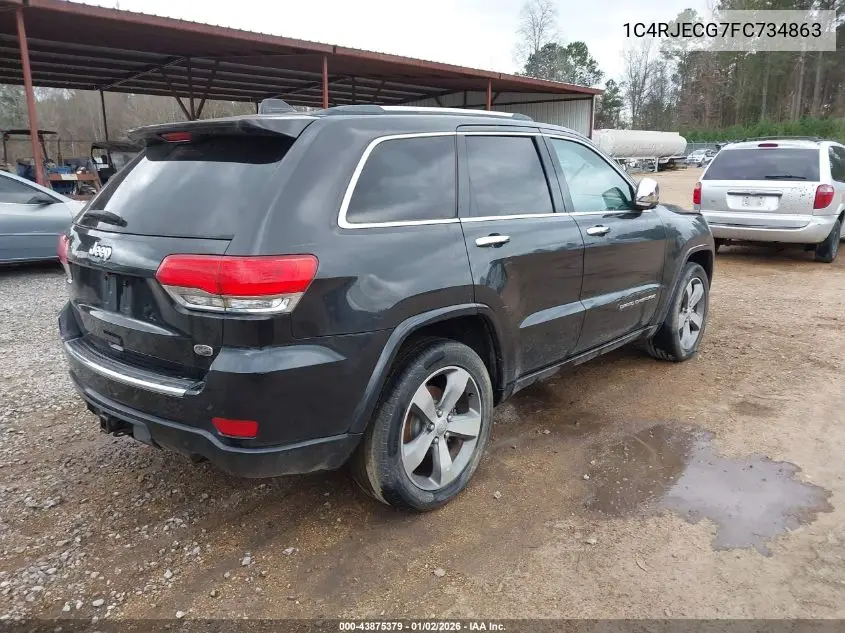 1C4RJECG7FC734863 2015 Jeep Grand Cherokee Overland