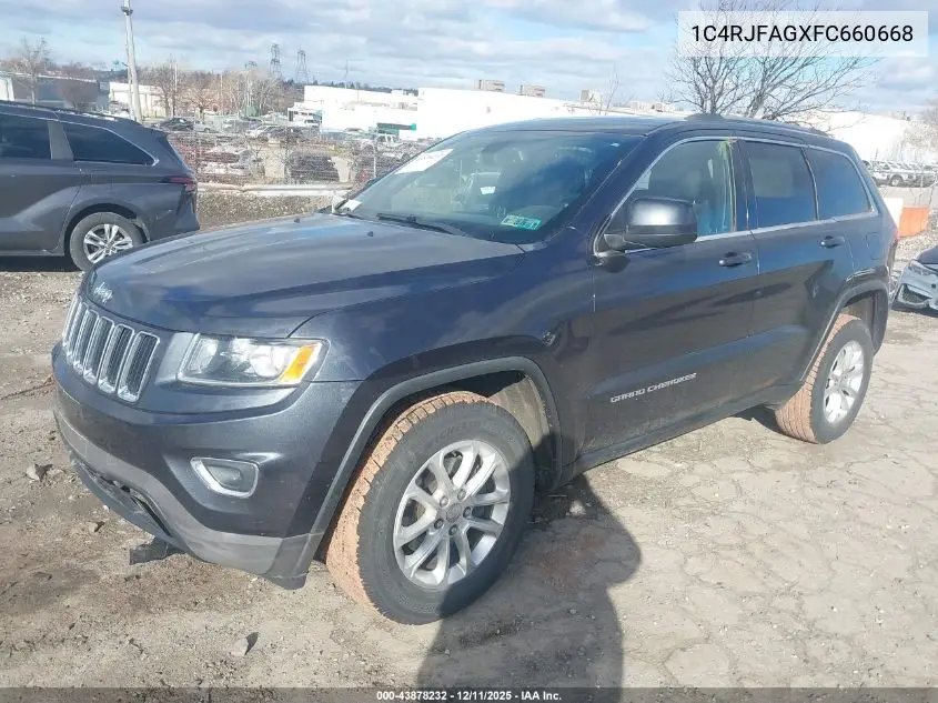 1C4RJFAGXFC660668 2015 Jeep Grand Cherokee Laredo