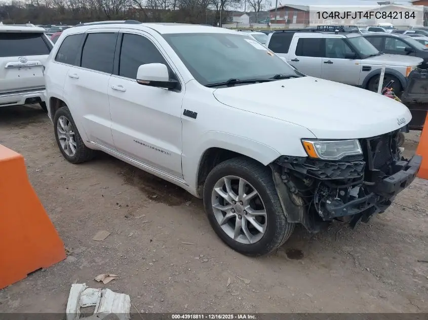 1C4RJFJT4FC842184 2015 Jeep Grand Cherokee Summit