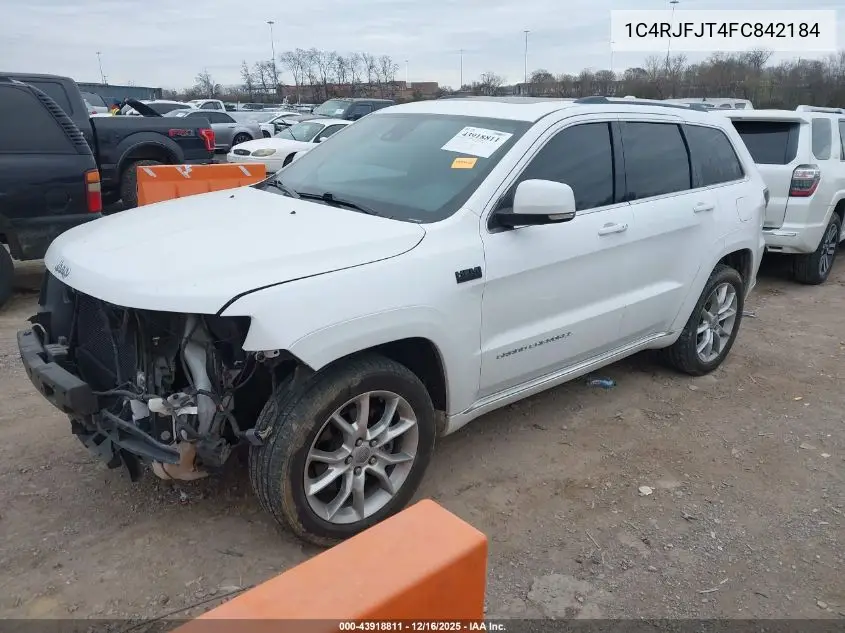 1C4RJFJT4FC842184 2015 Jeep Grand Cherokee Summit