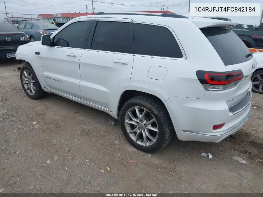 1C4RJFJT4FC842184 2015 Jeep Grand Cherokee Summit