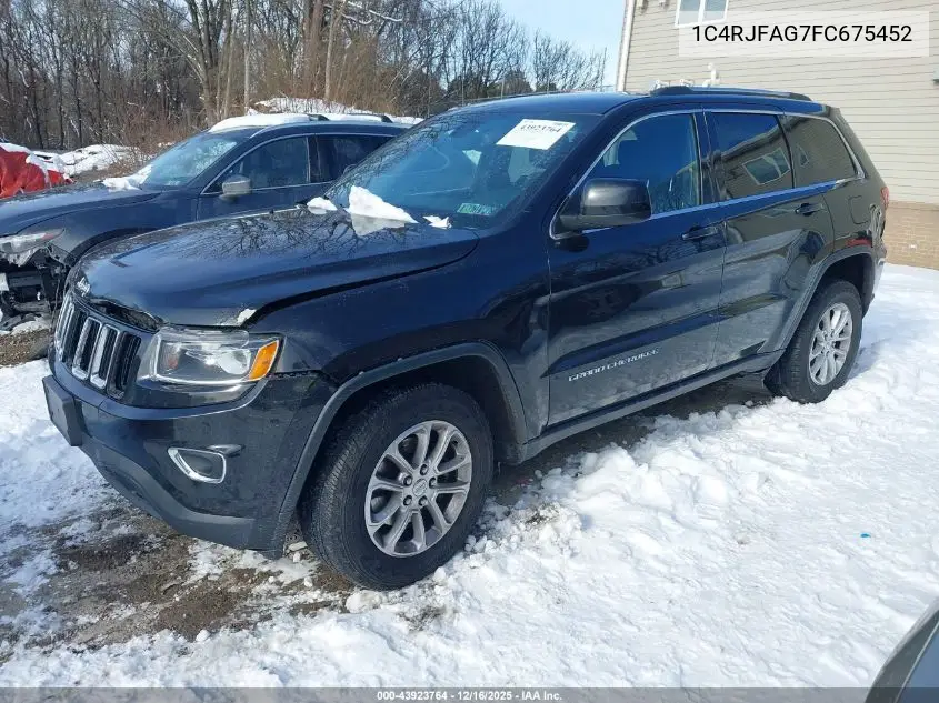 1C4RJFAG7FC675452 2015 Jeep Grand Cherokee Laredo