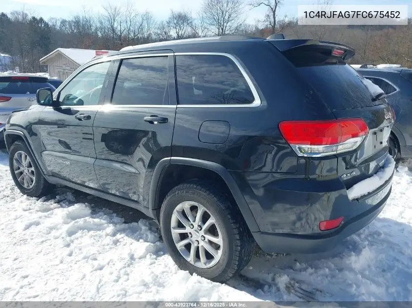1C4RJFAG7FC675452 2015 Jeep Grand Cherokee Laredo