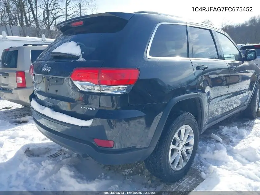 1C4RJFAG7FC675452 2015 Jeep Grand Cherokee Laredo