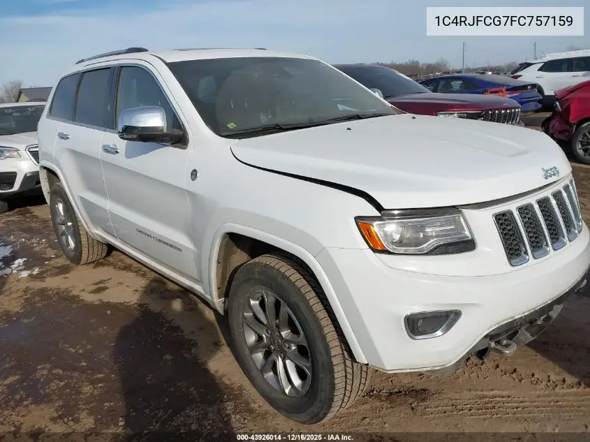1C4RJFCG7FC757159 2015 Jeep Grand Cherokee Overland