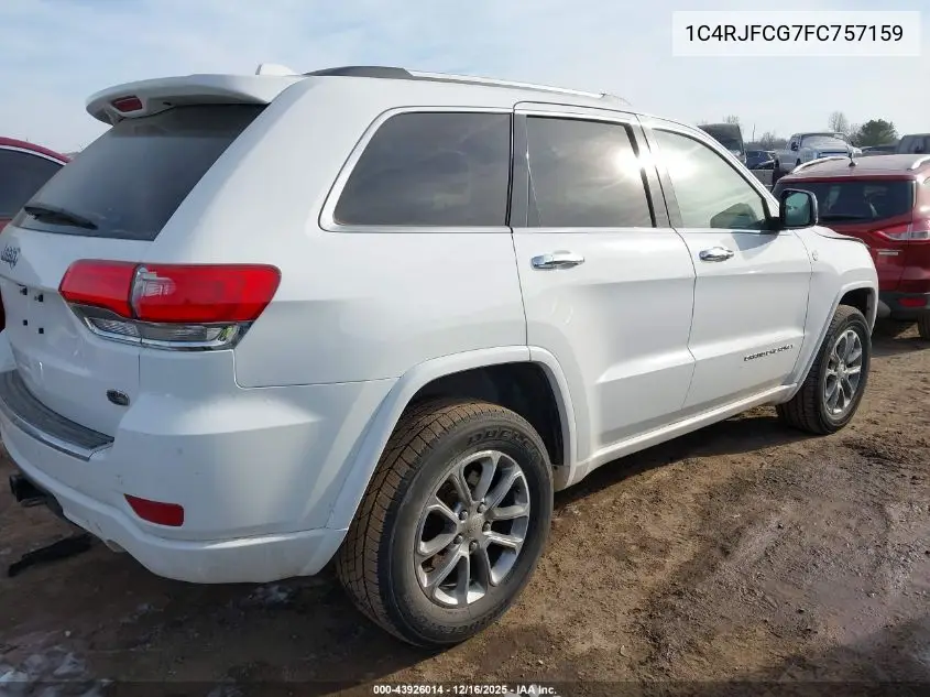 1C4RJFCG7FC757159 2015 Jeep Grand Cherokee Overland