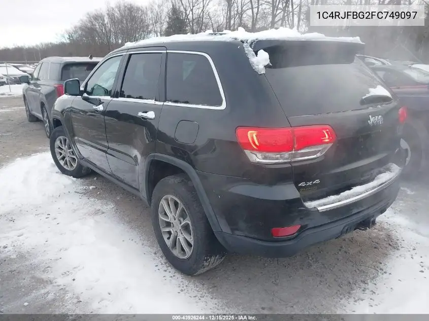 1C4RJFBG2FC749097 2015 Jeep Grand Cherokee Limited