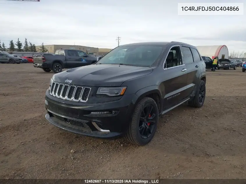 1C4RJFDJ5GC404866 2016 Jeep Grand Cherokee Srt
