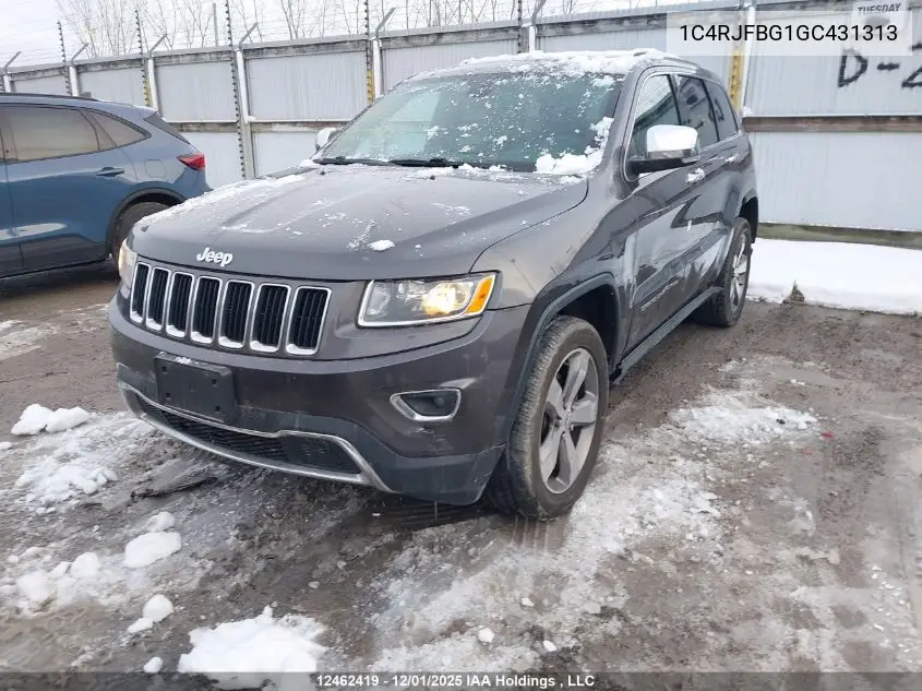1C4RJFBG1GC431313 2016 Jeep Grand Cherokee Limited