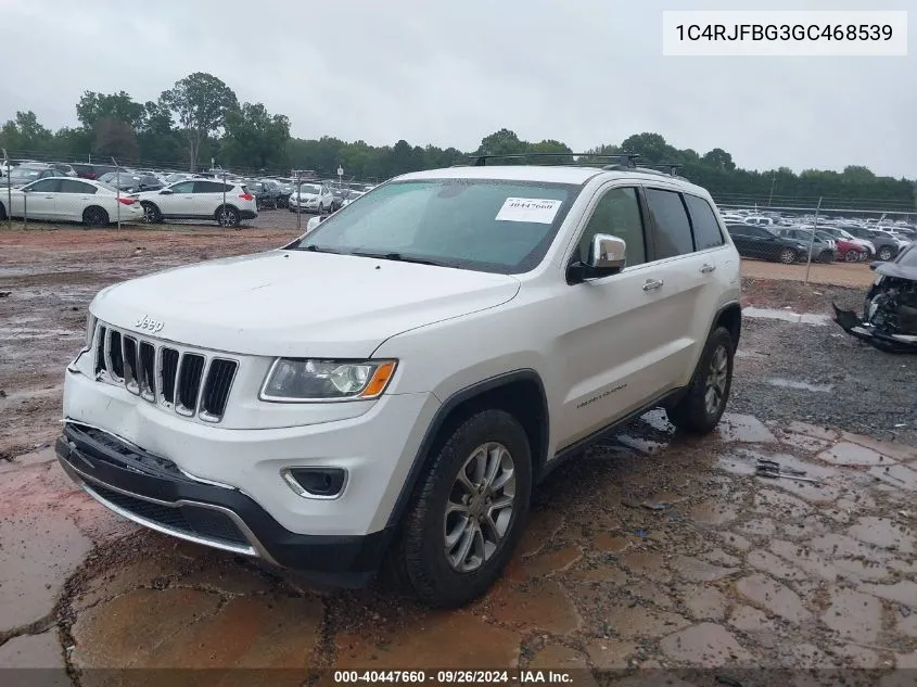 2016 Jeep Grand Cherokee Limited VIN: 1C4RJFBG3GC468539 Lot: 40447660