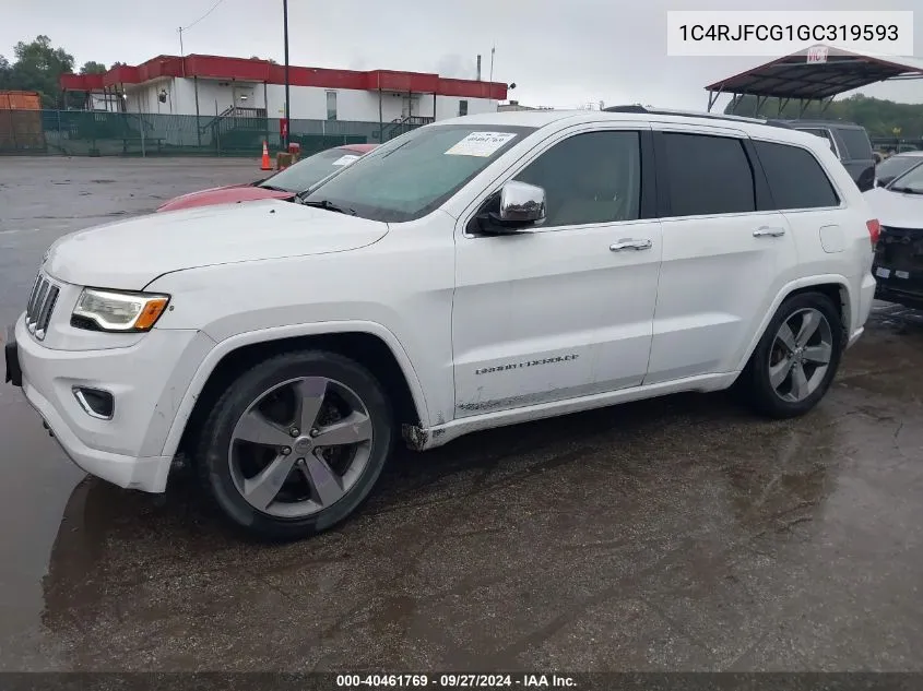 2016 Jeep Grand Cherokee Overland VIN: 1C4RJFCG1GC319593 Lot: 40461769