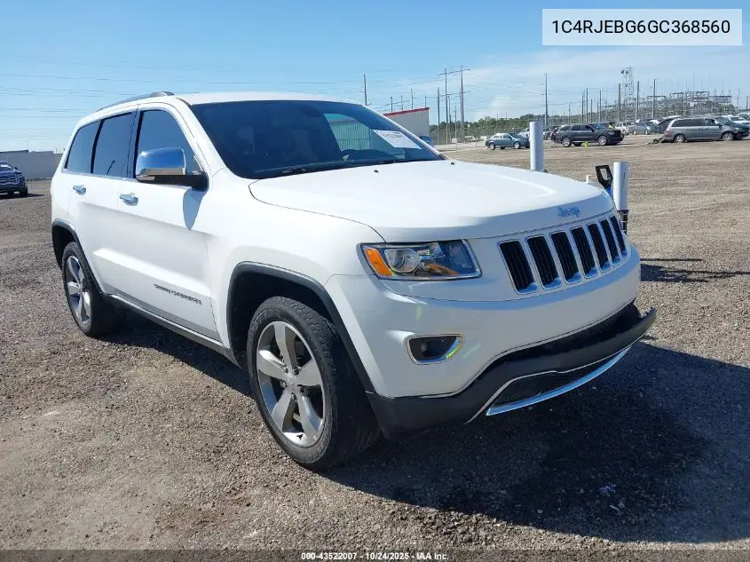 1C4RJEBG6GC368560 2016 Jeep Grand Cherokee Limited