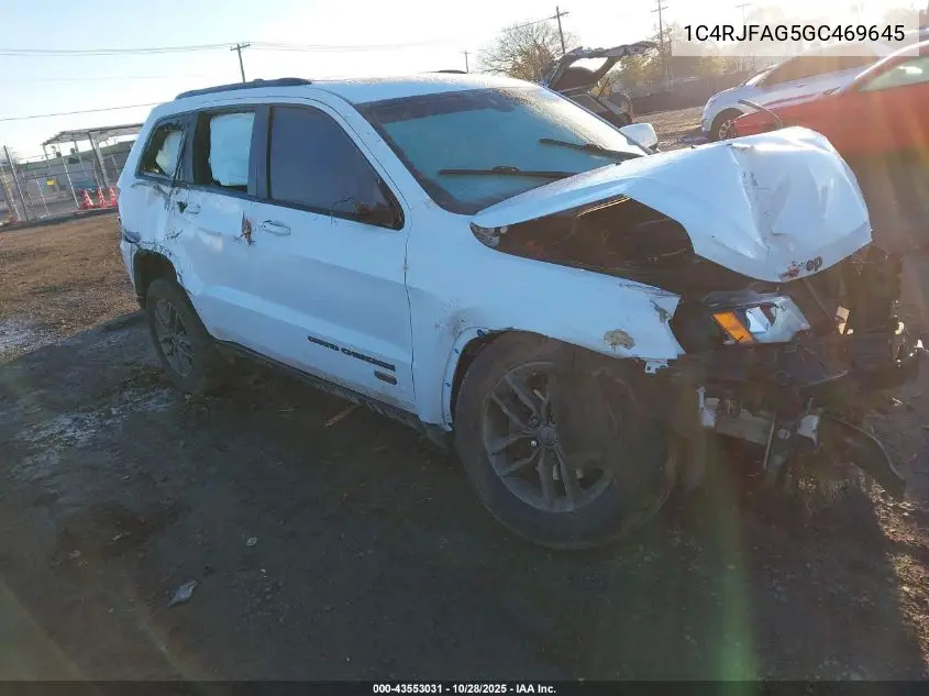 1C4RJFAG5GC469645 2016 Jeep Grand Cherokee 75Th Anniversary