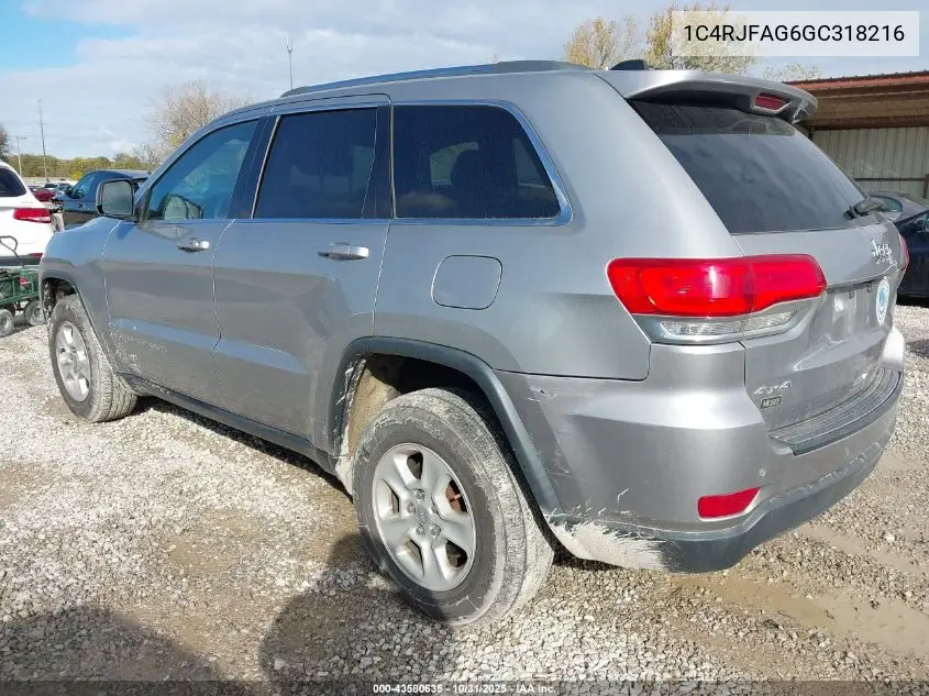 1C4RJFAG6GC318216 2016 Jeep Grand Cherokee Laredo