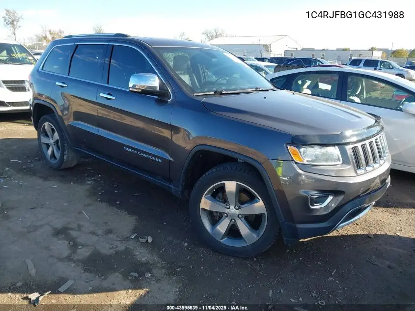 1C4RJFBG1GC431988 2016 Jeep Grand Cherokee Limited