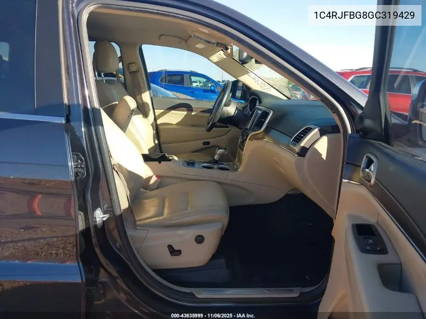 1C4RJFBG8GC319429 2016 Jeep Grand Cherokee Limited