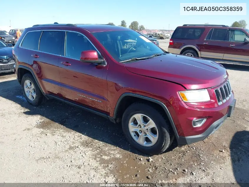 1C4RJEAG5GC358359 2016 Jeep Grand Cherokee Laredo