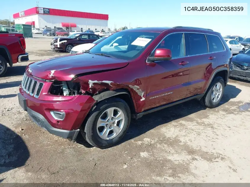 1C4RJEAG5GC358359 2016 Jeep Grand Cherokee Laredo