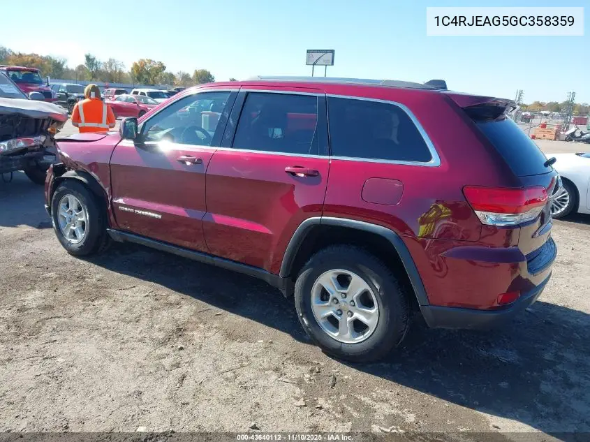 1C4RJEAG5GC358359 2016 Jeep Grand Cherokee Laredo