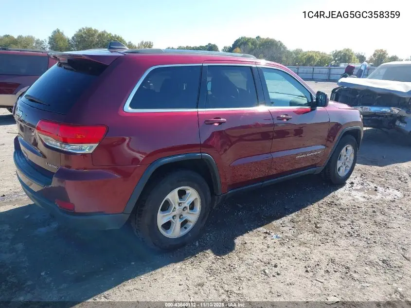 1C4RJEAG5GC358359 2016 Jeep Grand Cherokee Laredo