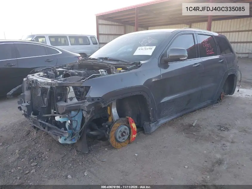 1C4RJFDJ4GC335085 2016 Jeep Grand Cherokee Srt
