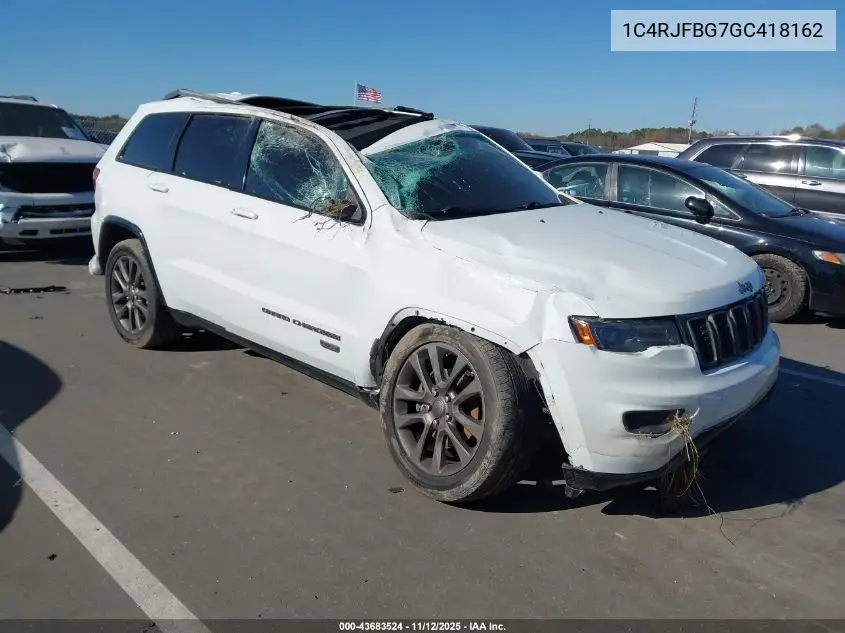 1C4RJFBG7GC418162 2016 Jeep Grand Cherokee Limited 75Th Anniversary