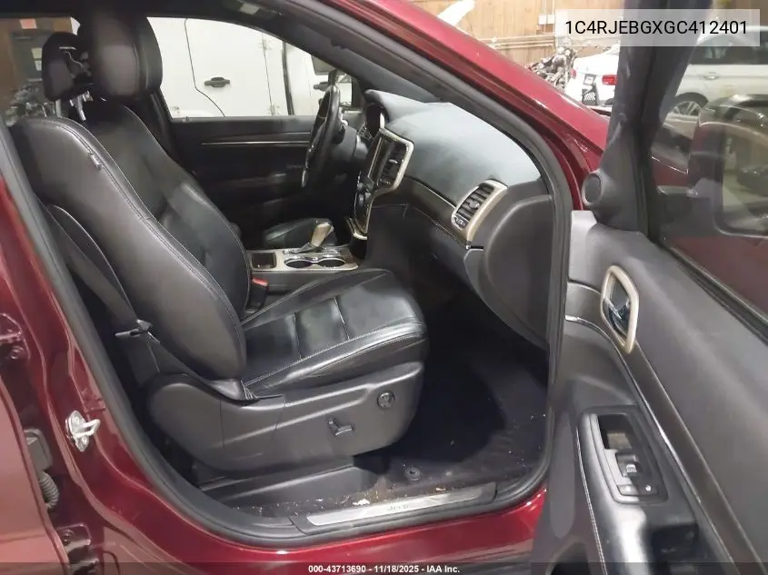 1C4RJEBGXGC412401 2016 Jeep Grand Cherokee Limited