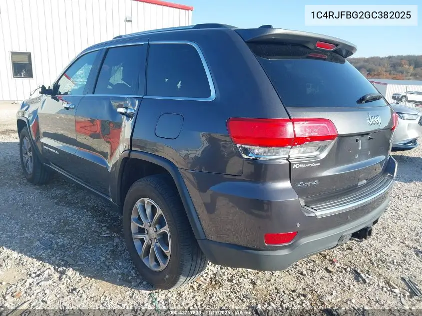 1C4RJFBG2GC382025 2016 Jeep Grand Cherokee Limited
