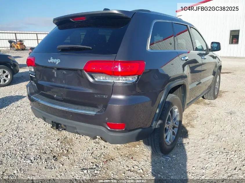 1C4RJFBG2GC382025 2016 Jeep Grand Cherokee Limited