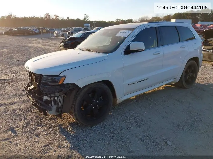 1C4RJFCTXGC444105 2016 Jeep Grand Cherokee High Altitude