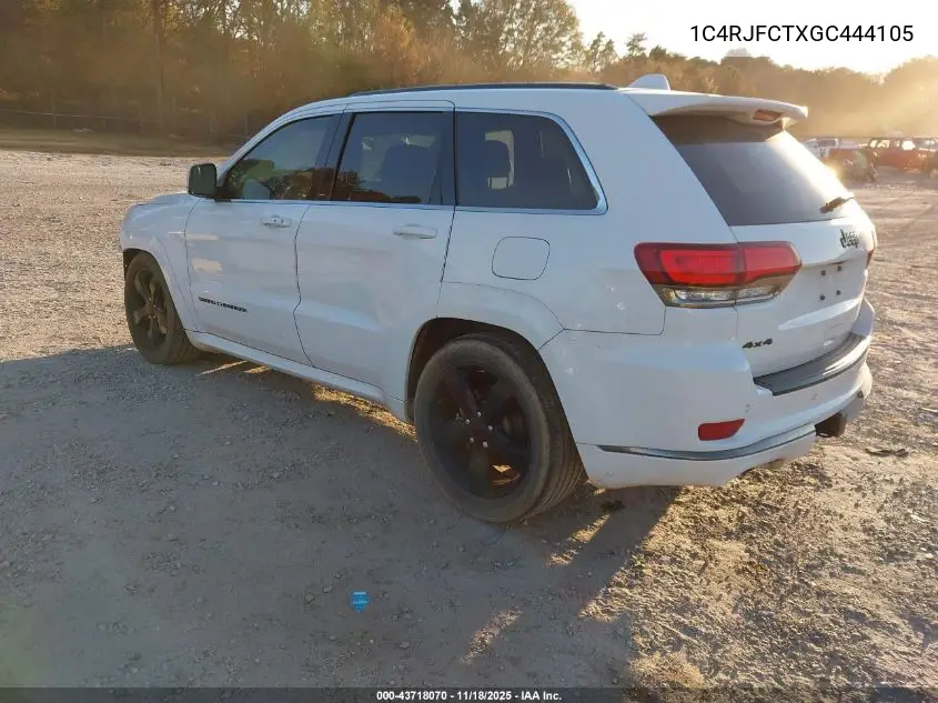 1C4RJFCTXGC444105 2016 Jeep Grand Cherokee High Altitude