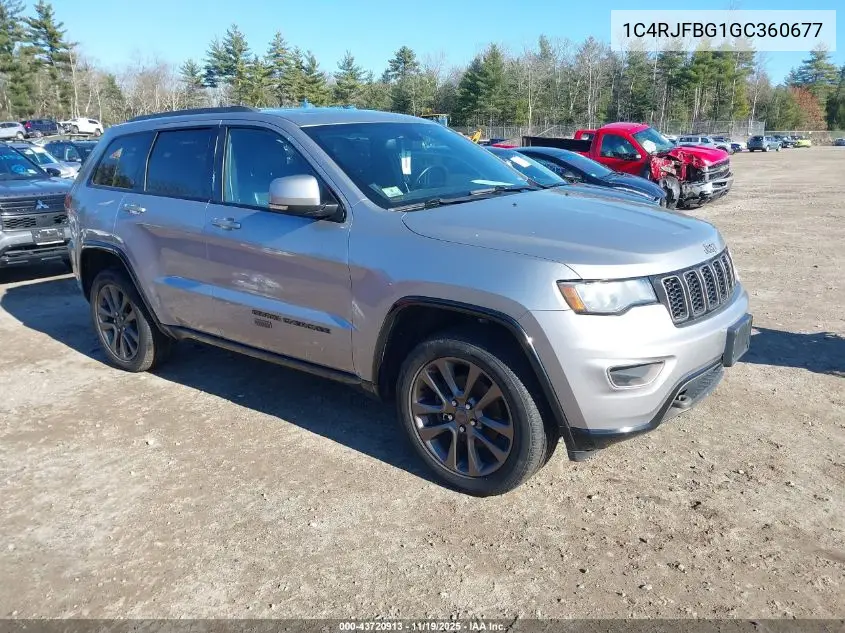 1C4RJFBG1GC360677 2016 Jeep Grand Cherokee Limited 75Th Anniversary