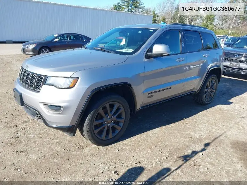 1C4RJFBG1GC360677 2016 Jeep Grand Cherokee Limited 75Th Anniversary