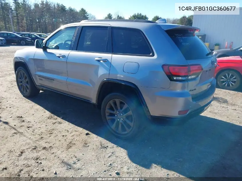 1C4RJFBG1GC360677 2016 Jeep Grand Cherokee Limited 75Th Anniversary